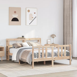 vidaXL Bed Frame with Headboard, No Mattress, 120x200 cm