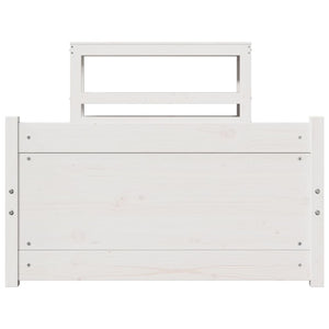 vidaXL Bed Frame with Headboard without Mattress White 90x190 cm
