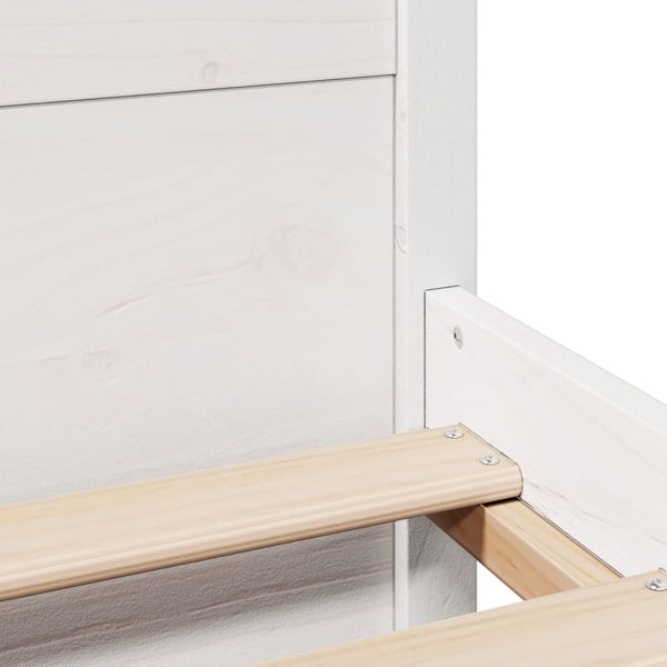 vidaXL Bed Frame with Headboard without Mattress White 90x190 cm