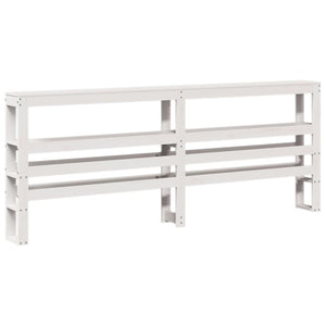 vidaXL Bed Frame with Headboard without Mattress White 135x190 cm