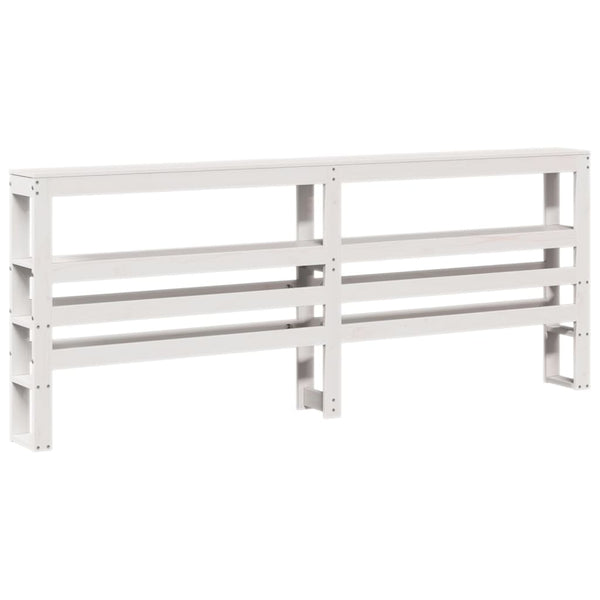 vidaXL Bed Frame with Headboard without Mattress White 135x190 cm