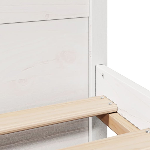 vidaXL Bed Frame with Headboard without Mattress White 135x190 cm