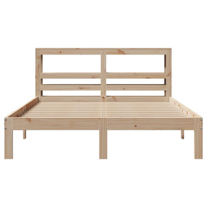 vidaXL Bed Frame with Headboard, No Mattress 120x190 cm