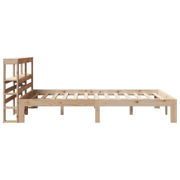 vidaXL Bed Frame with Headboard, No Mattress 120x190 cm