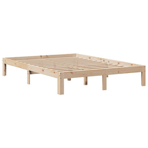 vidaXL Bed Frame with Headboard, No Mattress 120x190 cm