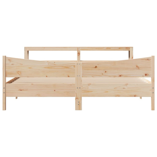 vidaXL Solid Wood Bed with Headboard 180x200 cm Pine