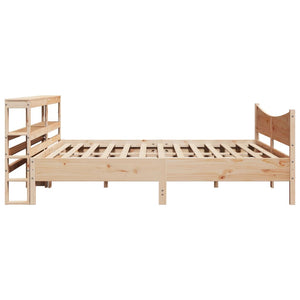 vidaXL Solid Wood Bed with Headboard 180x200 cm Pine