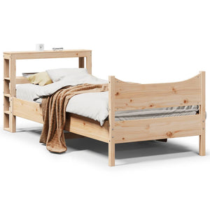 vidaXL Solid Wood Bed with Headboard 75x190 cm Pine