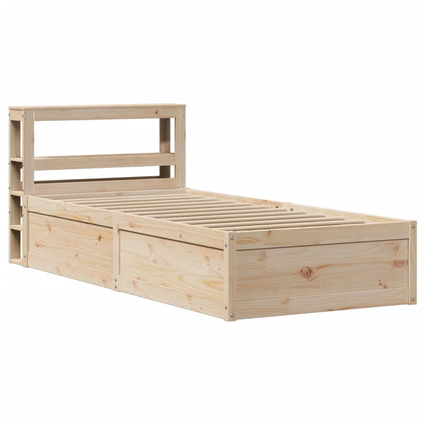 vidaXL Solid Wood Bed with Headboard 90x190 cm Pine