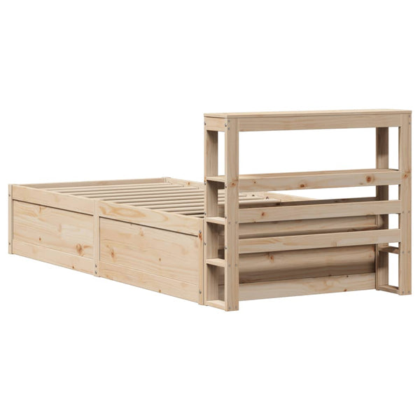 vidaXL Solid Wood Bed with Headboard 90x190 cm Pine