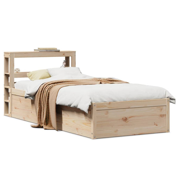 vidaXL Solid Wood Bed with Headboard 90x190 cm Pine