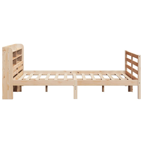 vidaXL Bed Frame with Headboard without Mattress 135x190 cm