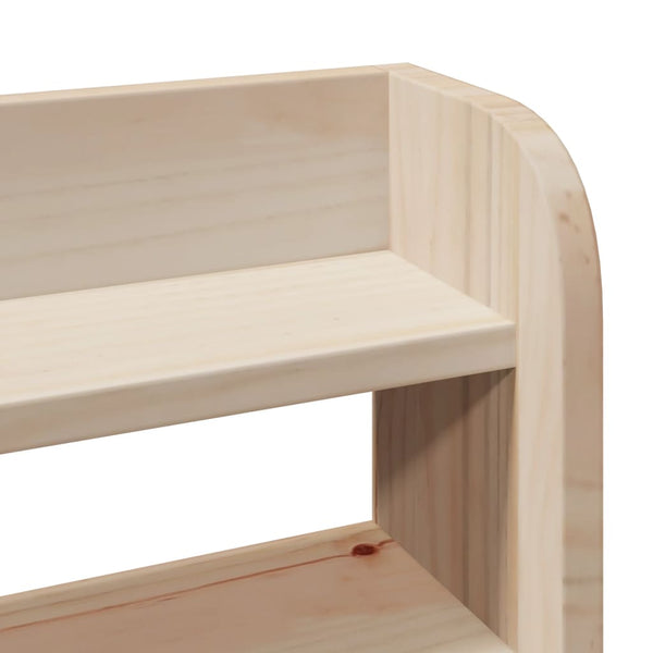 vidaXL Solid Wood Bed with Headboard 135x190 cm Pine