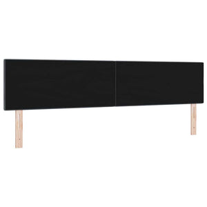 vidaXL LED Headboard with LED Strips Grey 200 cm Velvet