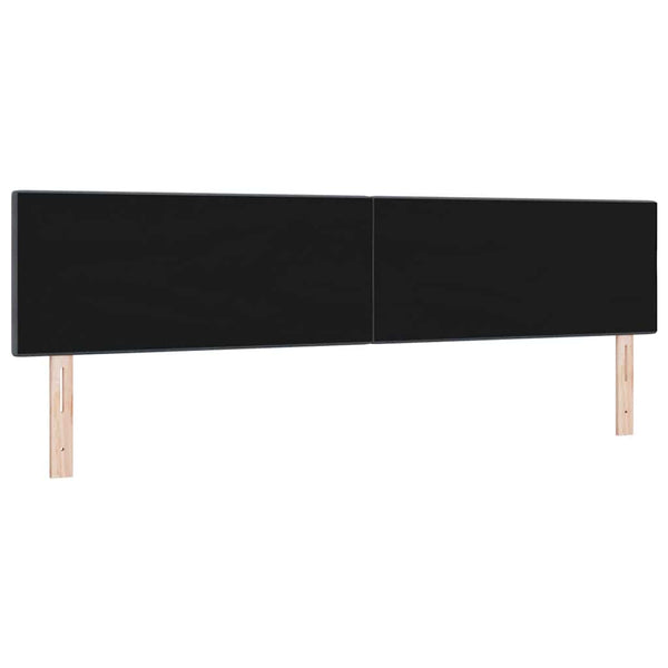 vidaXL LED Headboard with LED Strips Grey 200 cm Velvet