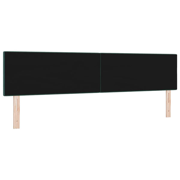 vidaXL LED Headboard with LED Light Strips Green 200 cm Velvet