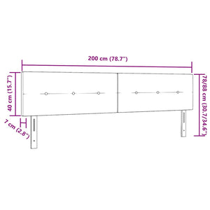 vidaXL LED Headboard with LED Light Strips Green 200 cm Velvet