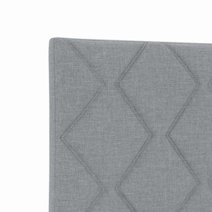 vidaXL LED Headboard Light Grey 80 cm Fabric