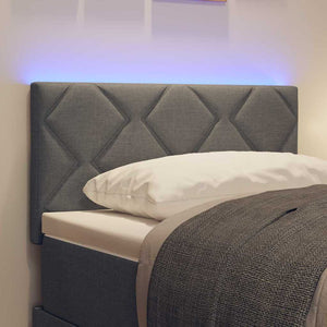 vidaXL LED Headboard Grey 80 cm Fabric