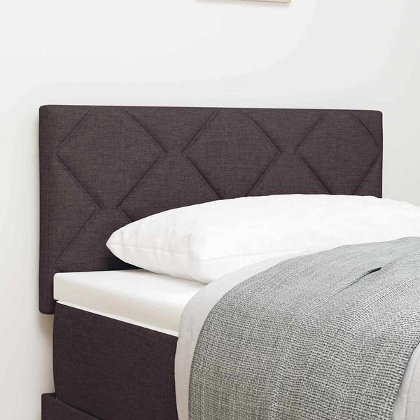 vidaXL LED Headboard Brown 80 cm Fabric