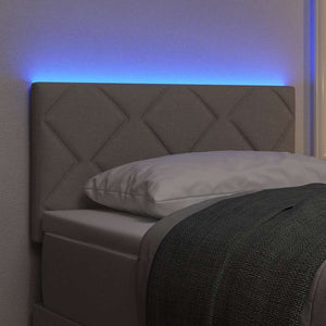 vidaXL LED Headboard Taupe 80 cm Fabric