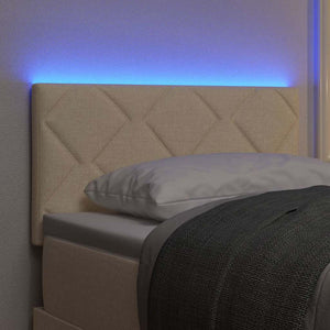 vidaXL LED Headboard Cream 80 cm Fabric
