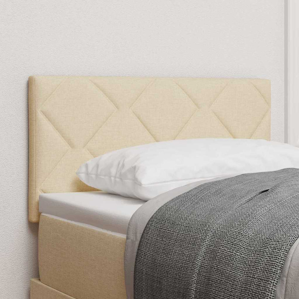 vidaXL LED Headboard Cream 80 cm Fabric