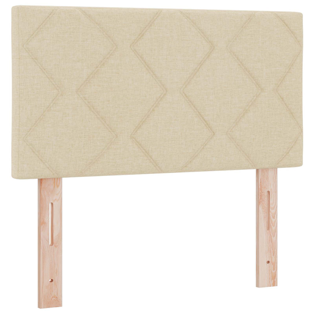 vidaXL LED Headboard Cream 80 cm Fabric