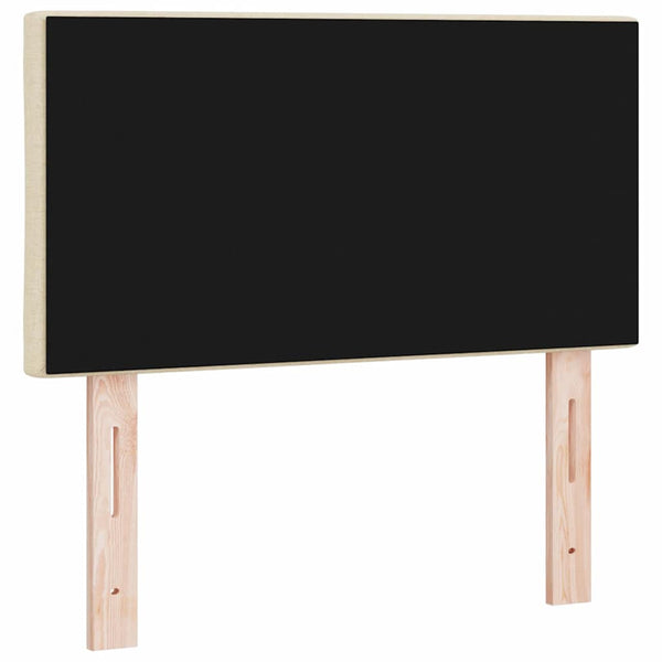 vidaXL LED Headboard Cream 80 cm Fabric