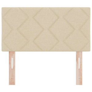 vidaXL LED Headboard Cream 80 cm Fabric