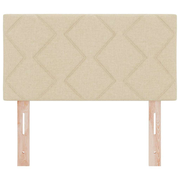 vidaXL LED Headboard Cream 80 cm Fabric