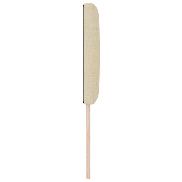vidaXL LED Headboard Cream 80 cm Fabric