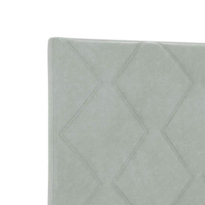 vidaXL LED Headboard Light Grey 80 cm Velvet