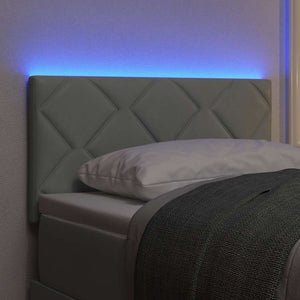 vidaXL LED Headboard Light Grey 80 cm Velvet