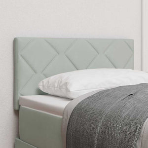 vidaXL LED Headboard Light Grey 80 cm Velvet
