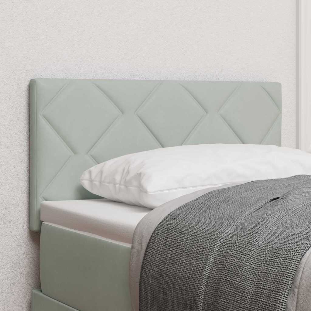 vidaXL LED Headboard Light Grey 80 cm Velvet