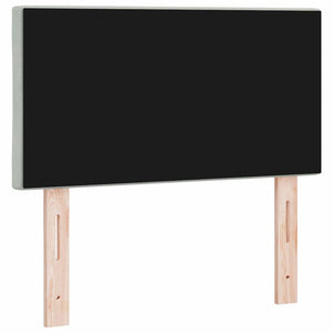 vidaXL LED Headboard Light Grey 80 cm Velvet
