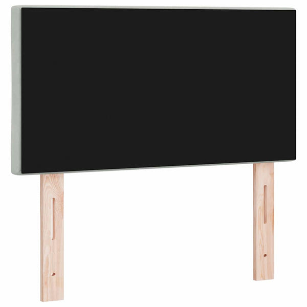 vidaXL LED Headboard Light Grey 80 cm Velvet