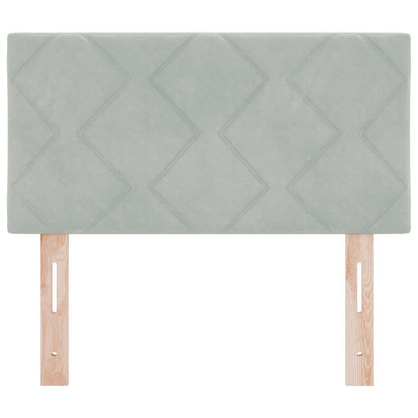 vidaXL LED Headboard Light Grey 80 cm Velvet