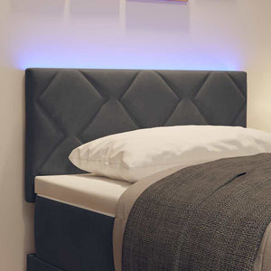 vidaXL LED Headboard Dark Grey 80 cm Velvet