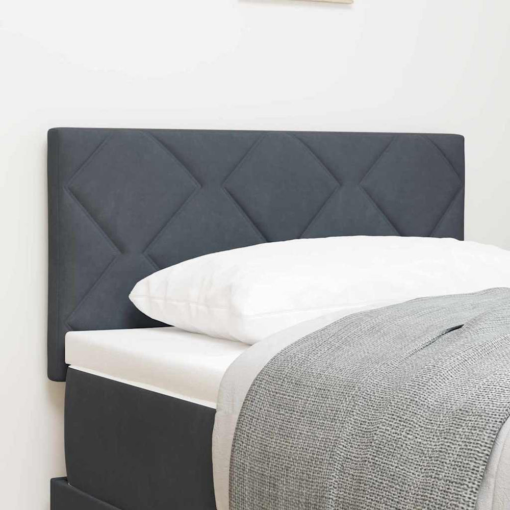 vidaXL LED Headboard Dark Grey 80 cm Velvet