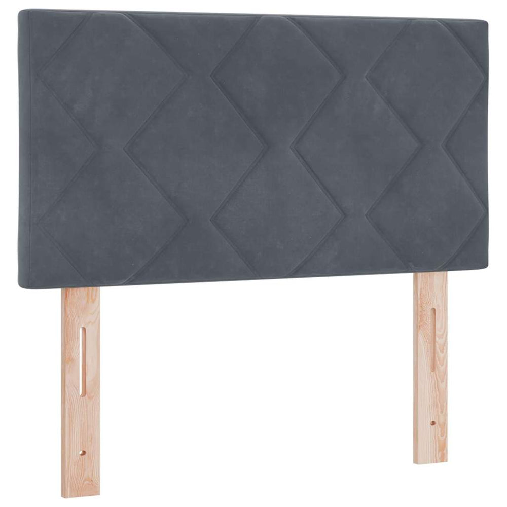 vidaXL LED Headboard Dark Grey 80 cm Velvet
