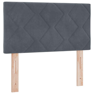 vidaXL LED Headboard Dark Grey 80 cm Velvet