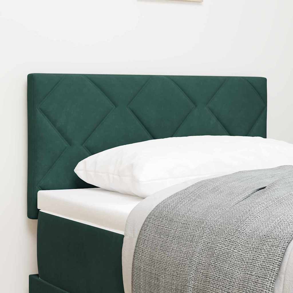 vidaXL LED Headboard Dark Green 80 cm Velvet