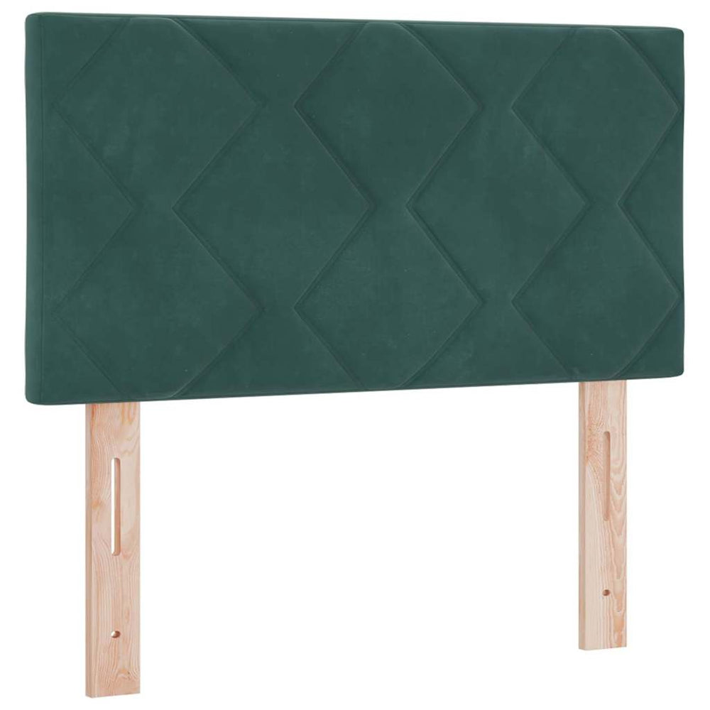 vidaXL LED Headboard Dark Green 80 cm Velvet