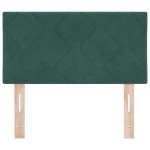 vidaXL LED Headboard Dark Green 80 cm Velvet