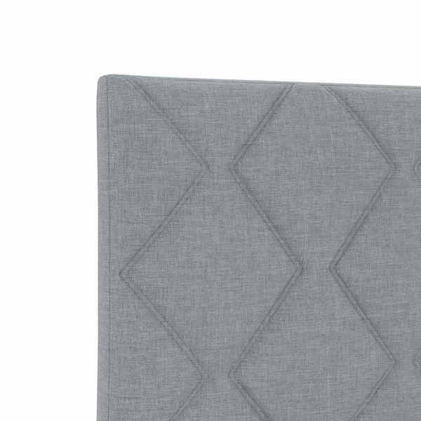 vidaXL LED Headboard Light Gray 90 cm Fabric