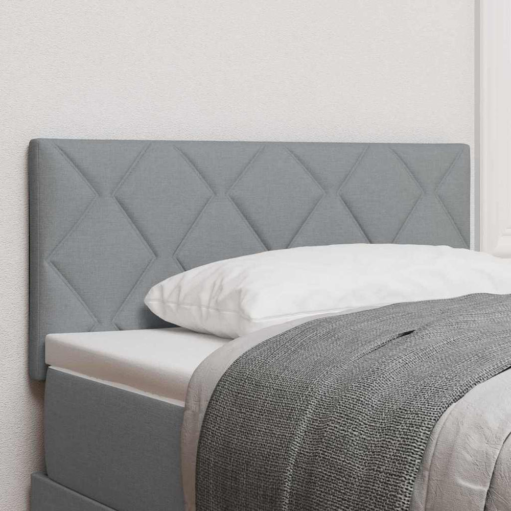 vidaXL LED Headboard Light Gray 90 cm Fabric