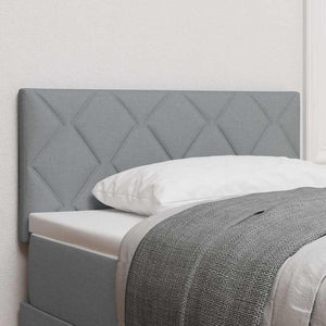 vidaXL LED Headboard Light Gray 90 cm Fabric