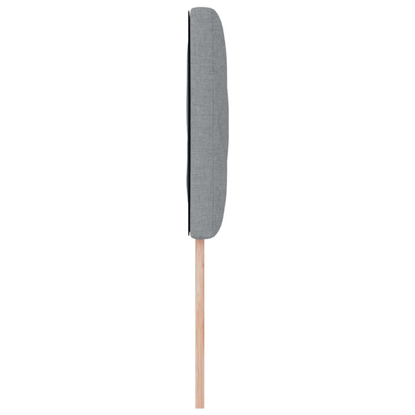 vidaXL LED Headboard Light Gray 90 cm Fabric
